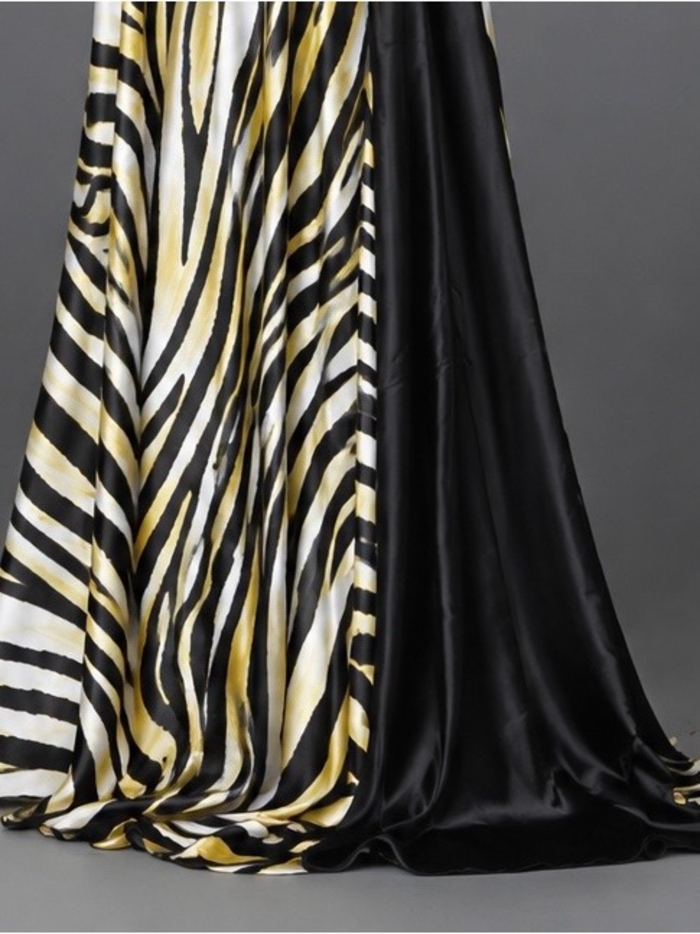 Caché Y2K Zebra Halter Maxi Gown Open Back Prom Formal Dress Sz 10 NWT - Picture 11 of 14